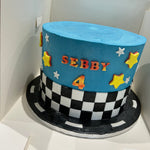 CAR THEME CHECK CAKE