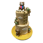 TEDDY AND CLOUDS BABY SHOWER CAKE