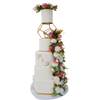 HEX WHITE FLOATING TIER FLORAL CAKE