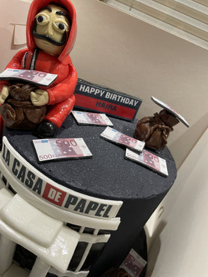 MONEY HEIST THEMED CAKE