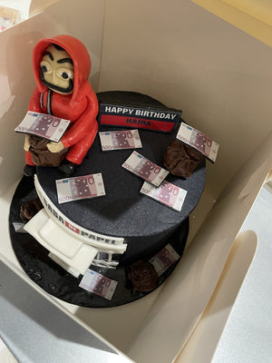 MONEY HEIST THEMED CAKE