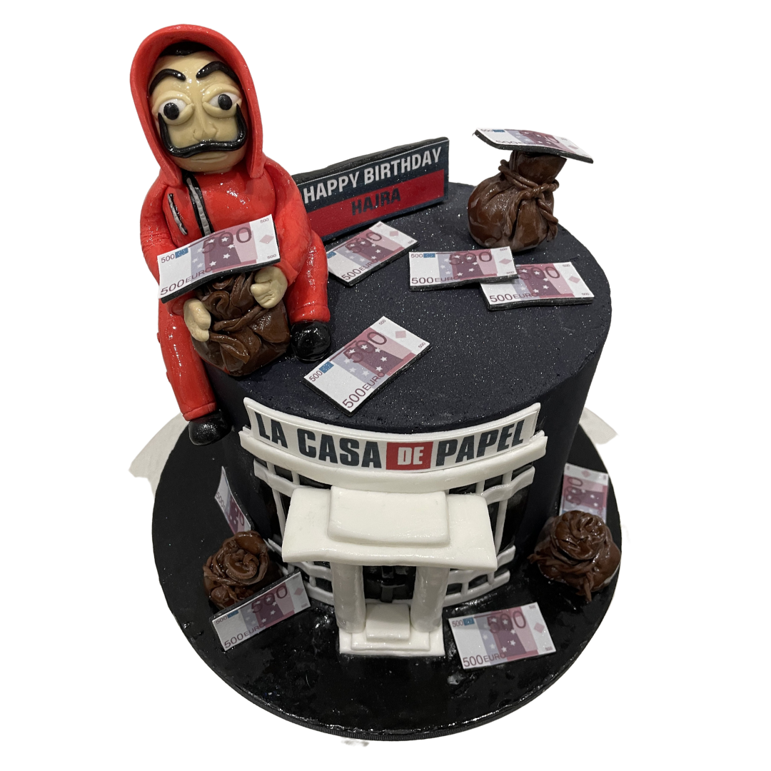 MONEY HEIST THEMED CAKE