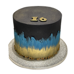 NAVY FLAME OCCASION CAKE
