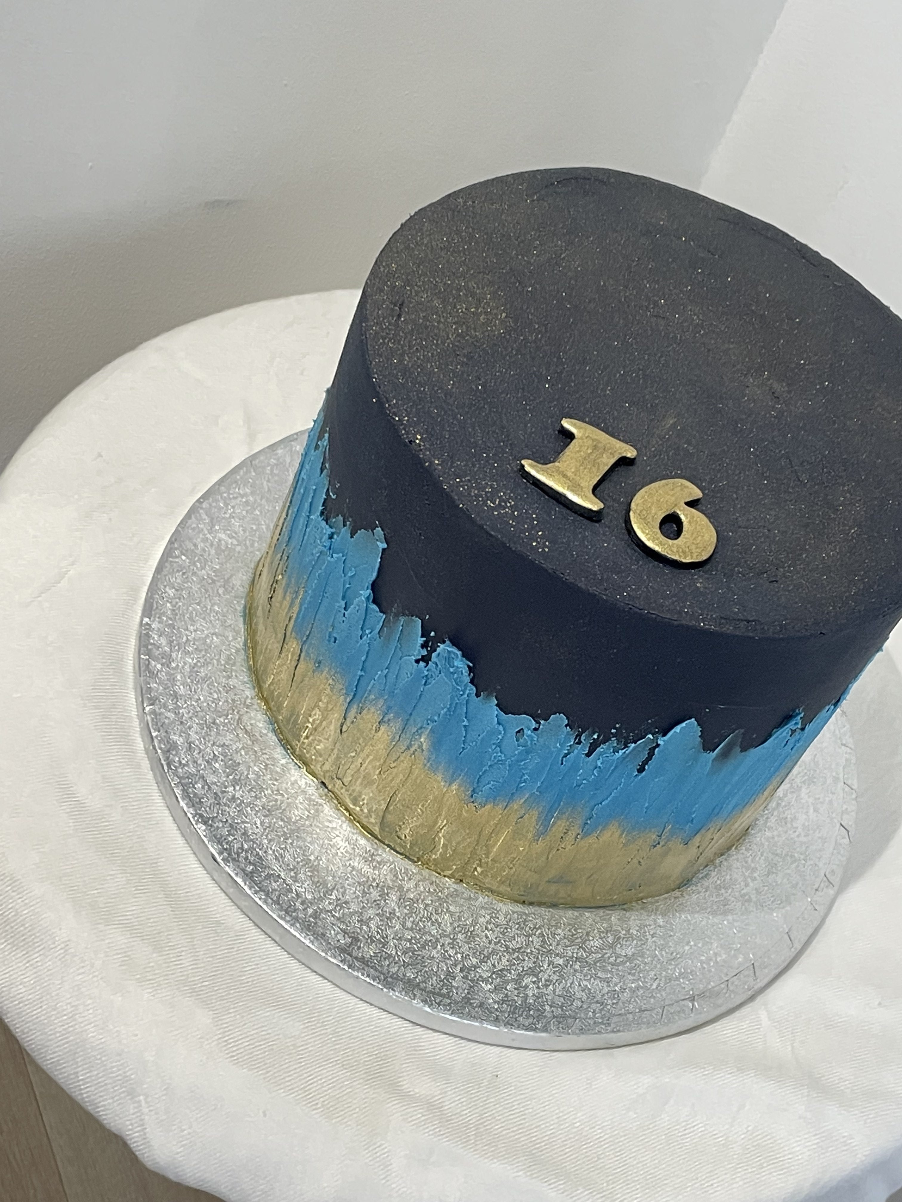 NAVY FLAME OCCASION CAKE