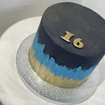 NAVY FLAME OCCASION CAKE