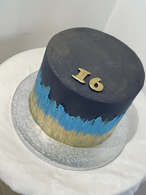 NAVY FLAME OCCASION CAKE