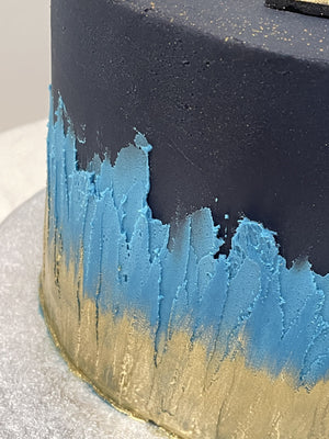 NAVY FLAME OCCASION CAKE