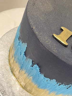 NAVY FLAME OCCASION CAKE