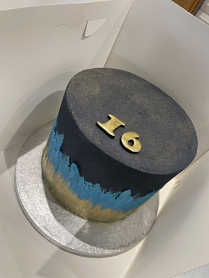 NAVY FLAME OCCASION CAKE