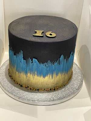 NAVY FLAME OCCASION CAKE