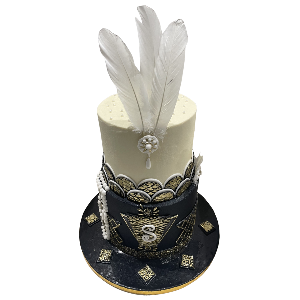 ELEGANT FEATHER OCCASION CAKE