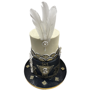 ELEGANT FEATHER OCCASION CAKE
