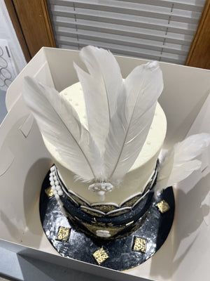 ELEGANT FEATHER OCCASION CAKE