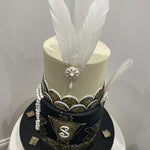ELEGANT FEATHER OCCASION CAKE