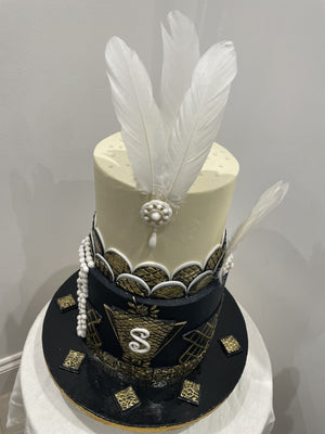 ELEGANT FEATHER OCCASION CAKE