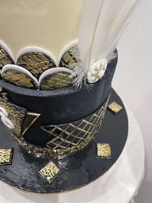 ELEGANT FEATHER OCCASION CAKE