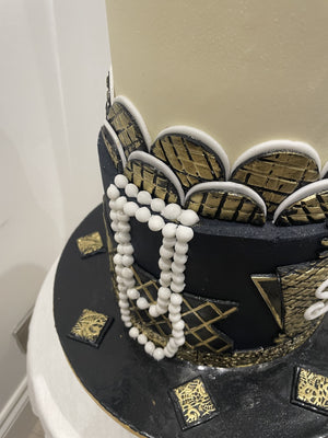 ELEGANT FEATHER OCCASION CAKE