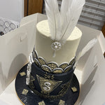 ELEGANT FEATHER OCCASION CAKE