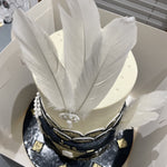 ELEGANT FEATHER OCCASION CAKE