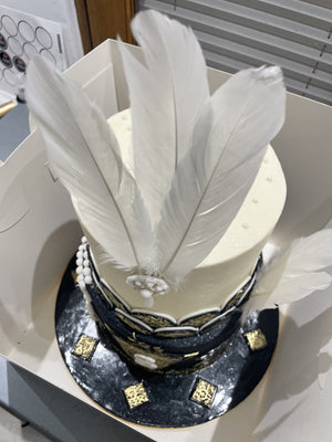 ELEGANT FEATHER OCCASION CAKE
