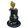 NAVY GOLD SAIL DRIP CAKE