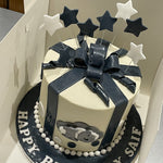 GIFT WRAP CAKE WITH SHOOTING STARS
