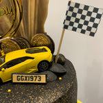 SPORTS CAR WITH SAIL CELEBRATION CAKE