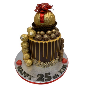 FERRERO ROCHER GOLD DRIP CAKE
