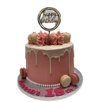 PINK MACARON DRIP CAKE