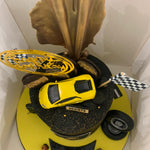 SPORTS CAR WITH SAIL CELEBRATION CAKE