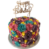 MULTI-COLOURED ROSETTE CAKE