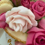 ROSE AND FEATHER GOLD FRAME CAKE
