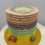 PASTEL GROOVE GOLD LEAF CAKE