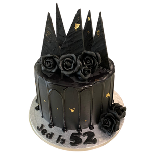 BLACK SHARD & GOLD LEAF CAKE