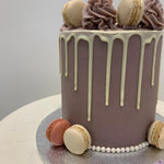 LILAC PEARL MACAROON DRIP CAKE