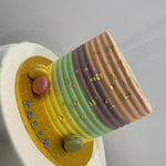 PASTEL GROOVE GOLD LEAF CAKE