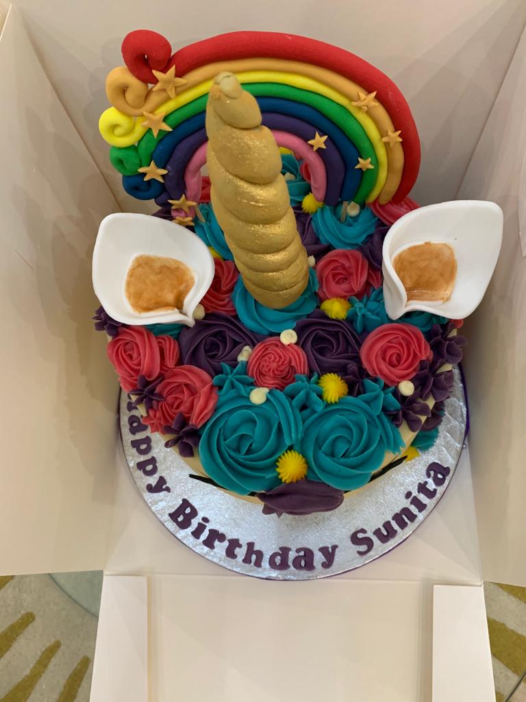 RAINBOW UNICORN CAKE