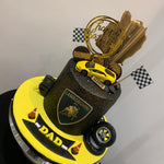 SPORTS CAR WITH SAIL CELEBRATION CAKE