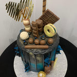 SOMETHING BLUE BLACK DRIP CAKE