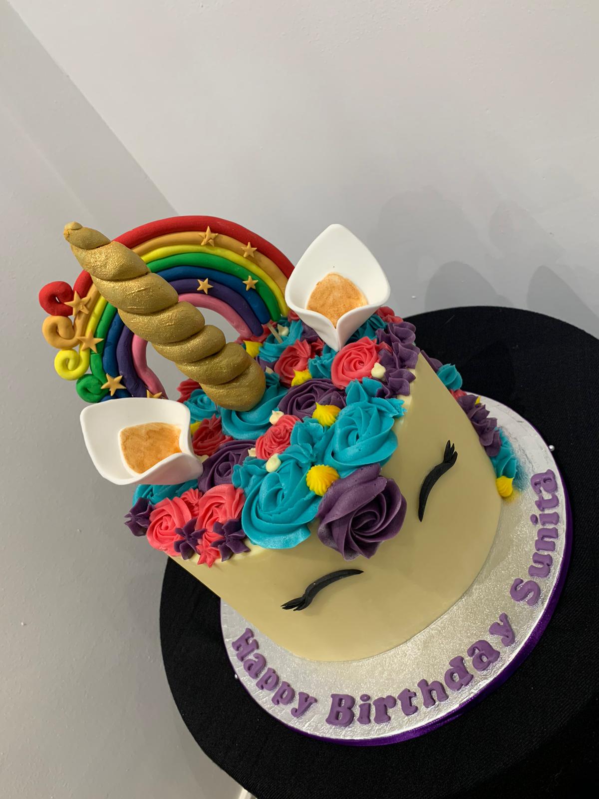 RAINBOW UNICORN CAKE