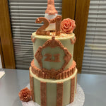 ROSE GOLD FRAME - TWO TIER CAKE