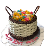 FLOWERS IN BASKET CAKE
