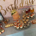 PEACHY FEATHER WHITE DRIP CAKE
