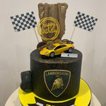 SPORTS CAR WITH SAIL CELEBRATION CAKE