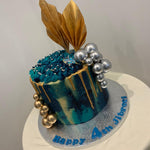 AZURE SAIL GOLD DRIP CAKE