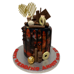 BLACK & RED ART DRIP CAKE