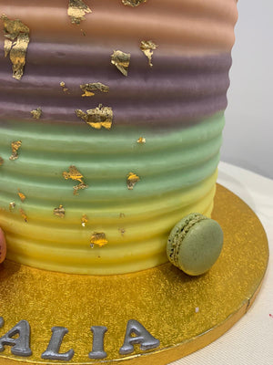 PASTEL GROOVE GOLD LEAF CAKE