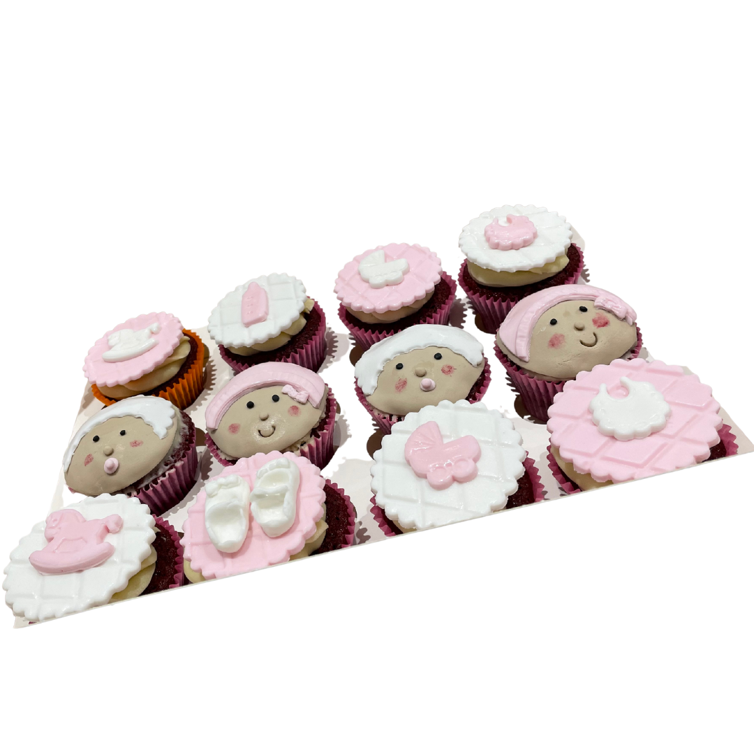 NEW BABY GIRL CUPCAKES