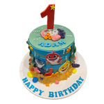 BABY SHARK THEME CAKE