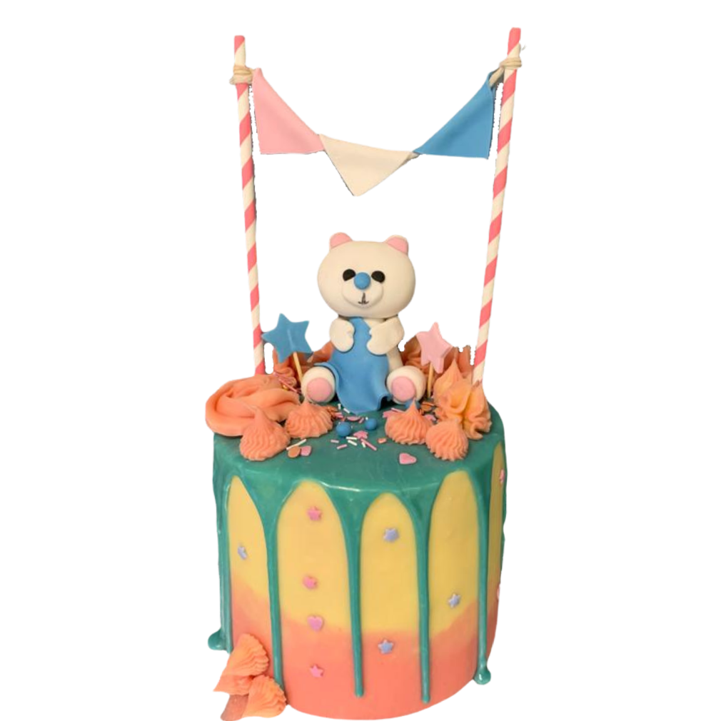 BLANKET BEAR GENDER REVEAL CAKE